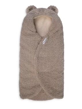7AM Enfant Bébé NIDO Teddy Collection Bassinet & Car Seat Wrap - Beige/Taupe